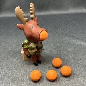Hog Wild Camo Moose Popper Squeezable Foam Ball Launcher Toy Camouflage 5 Balls
